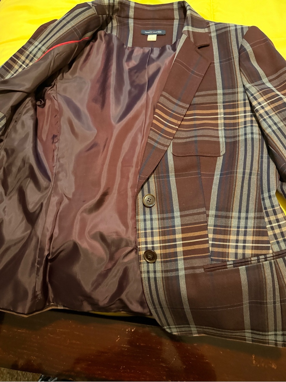 Banana Republic Brown and Blue Plaid Blazer